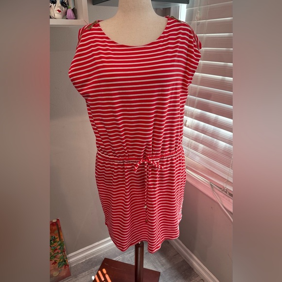 Michael Kors Coral Striped Dress - Picture 1 of 5